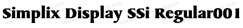 Simplix Display SSi Regular001001字体转换